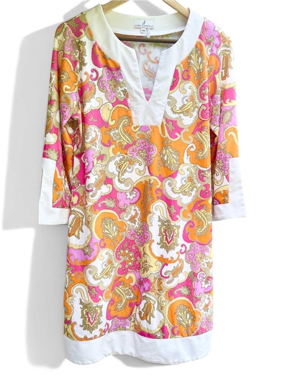 Jude Connally “Holly” Tunic Shift Dress | Size Med | Vibrant Paisley